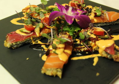 Japanese Small Plates - Thin Crusted Sushi Pizza